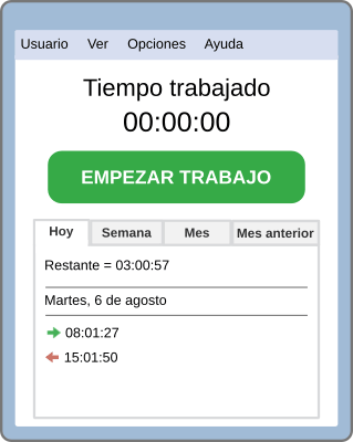 Aplicación de control horario