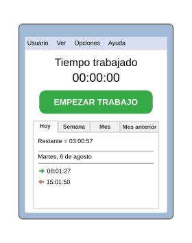 Software control horario de Reloj Laboral