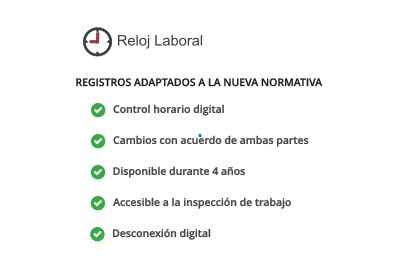 Control horario obligatorio digital