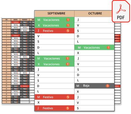 Crear calendario anual