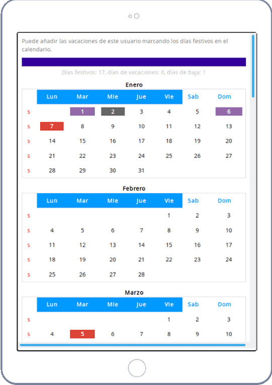 Tipos de horario