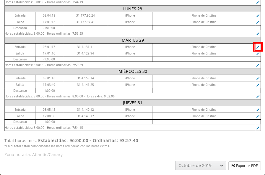 modificacion de fichaje