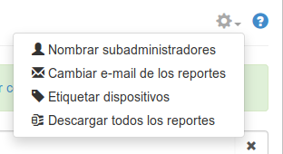 opciones generales del reloj laboral